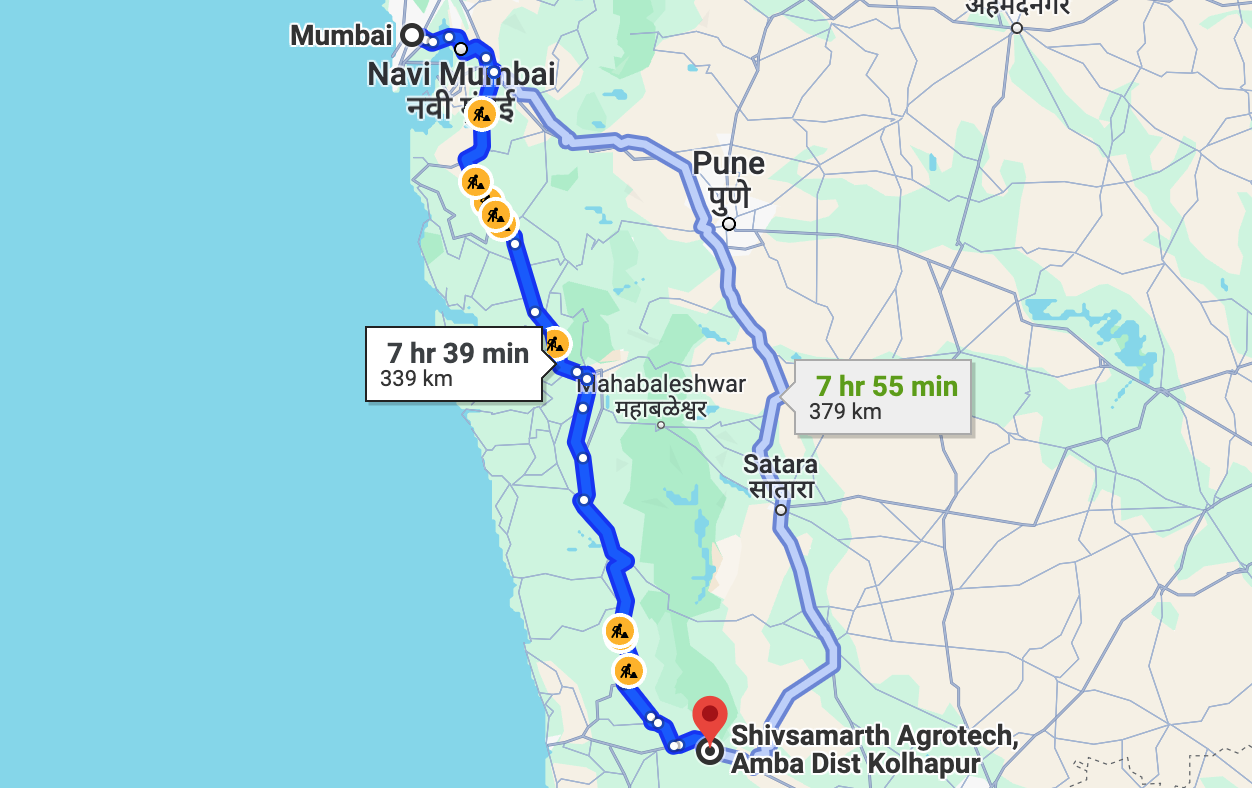 mumbai to shivsamart map